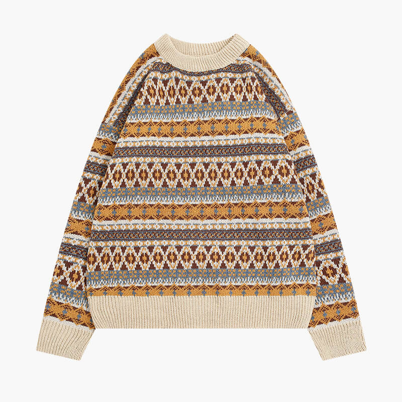 Apricot Retro Aesthetic Sweater