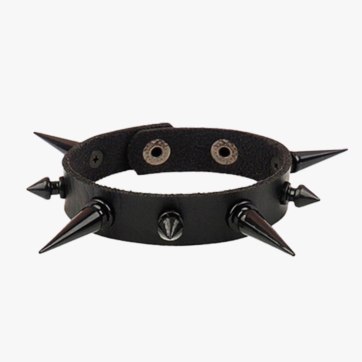 Big Spikes Black Horror Punk Bracelet