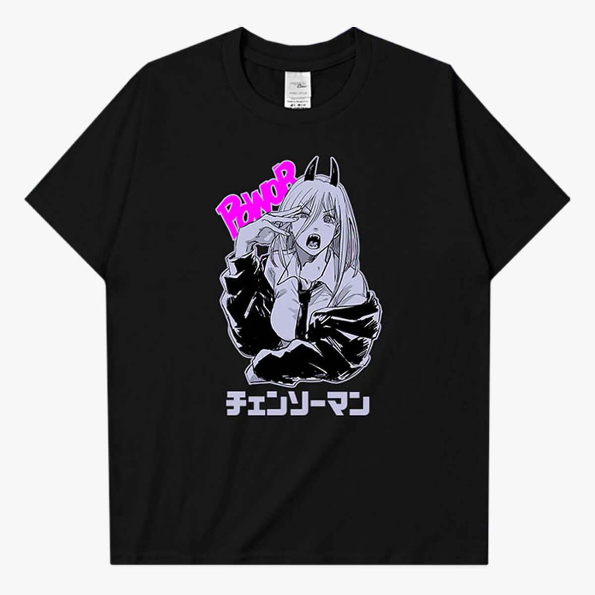 Chainsaw Man Angry Power Anime T-Shirt