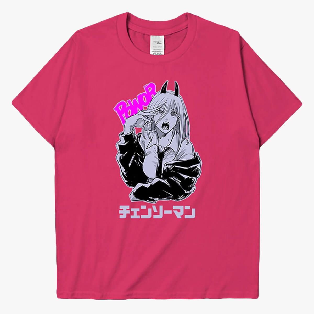 Chainsaw Man Angry Power Anime T-Shirt