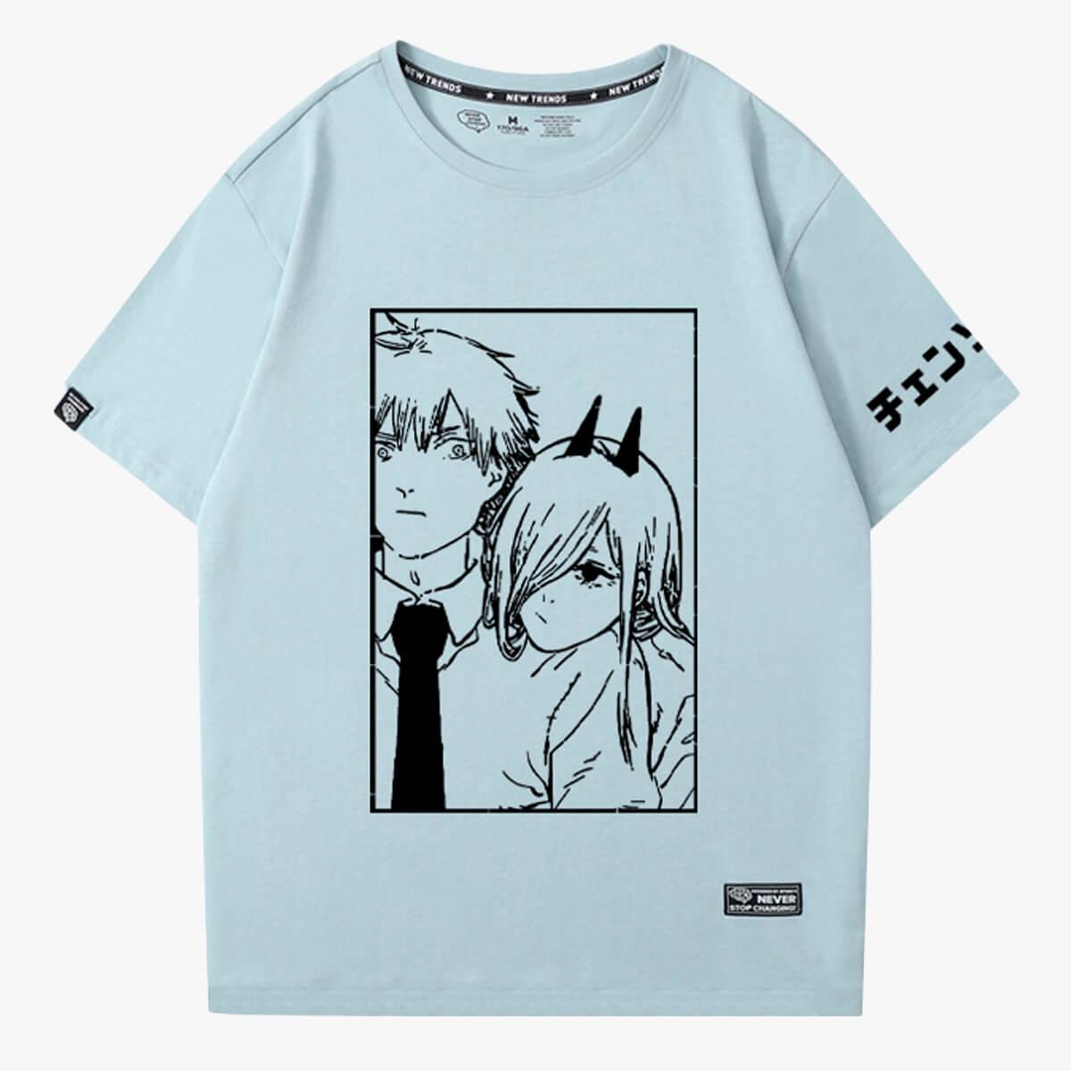 Chainsaw Man Denji and Power Relationship T-Shirt