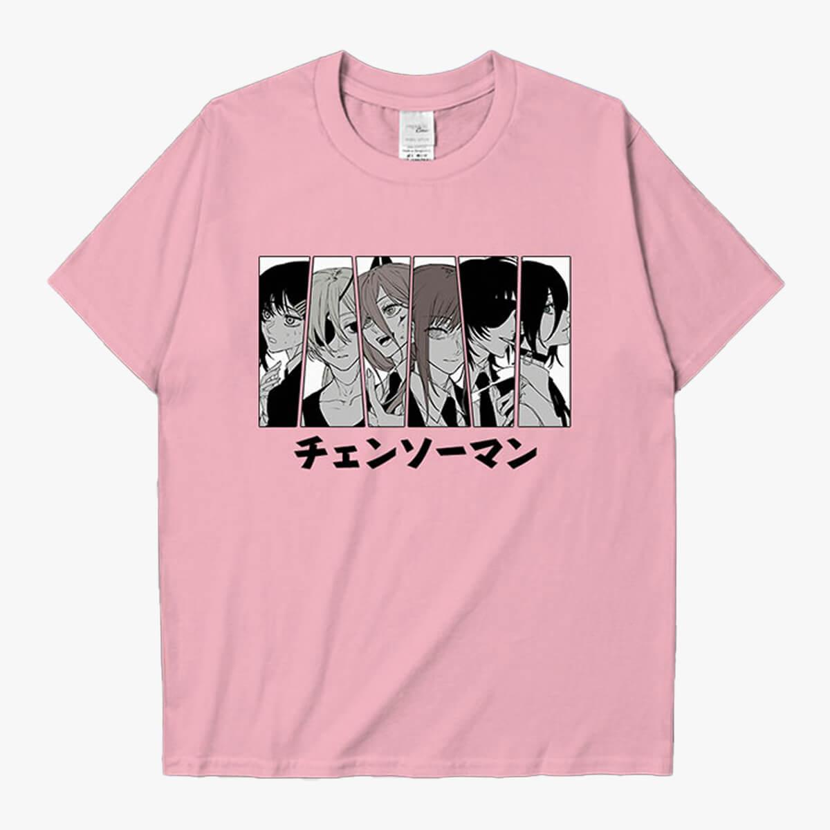 Chainsaw Man Manga Girl Characters Art T-Shirt