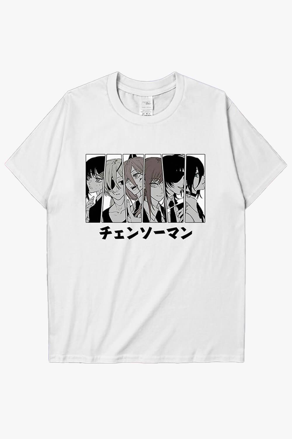 Chainsaw Man Manga Girl Characters Art T-Shirt