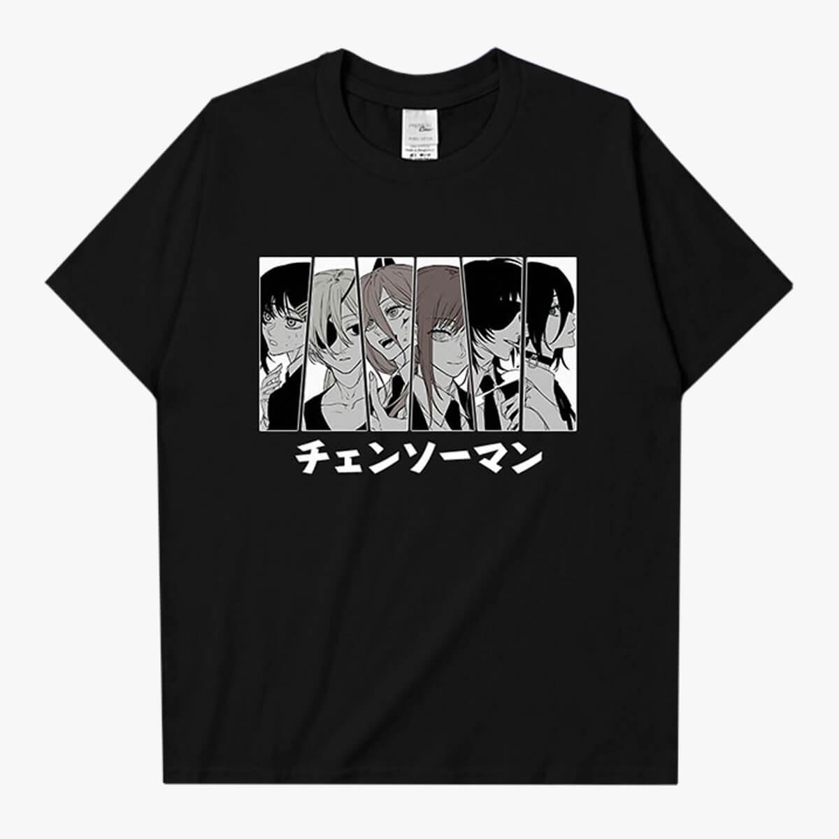 Chainsaw Man Manga Girl Characters Art T-Shirt