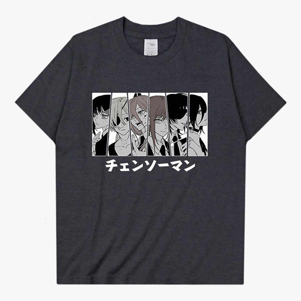 Chainsaw Man Manga Girl Characters Art T-Shirt