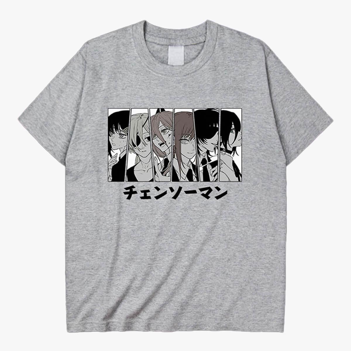 Chainsaw Man Manga Girl Characters Art T-Shirt