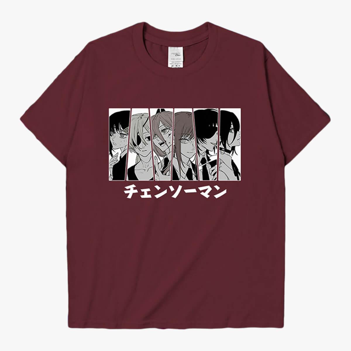 Chainsaw Man Manga Girl Characters Art T-Shirt