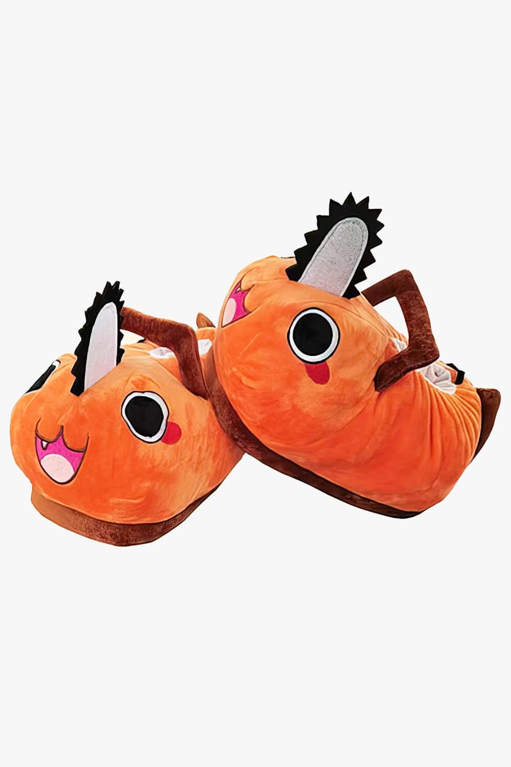 Pochita Slippers Chainsaw Man Plush Shoes