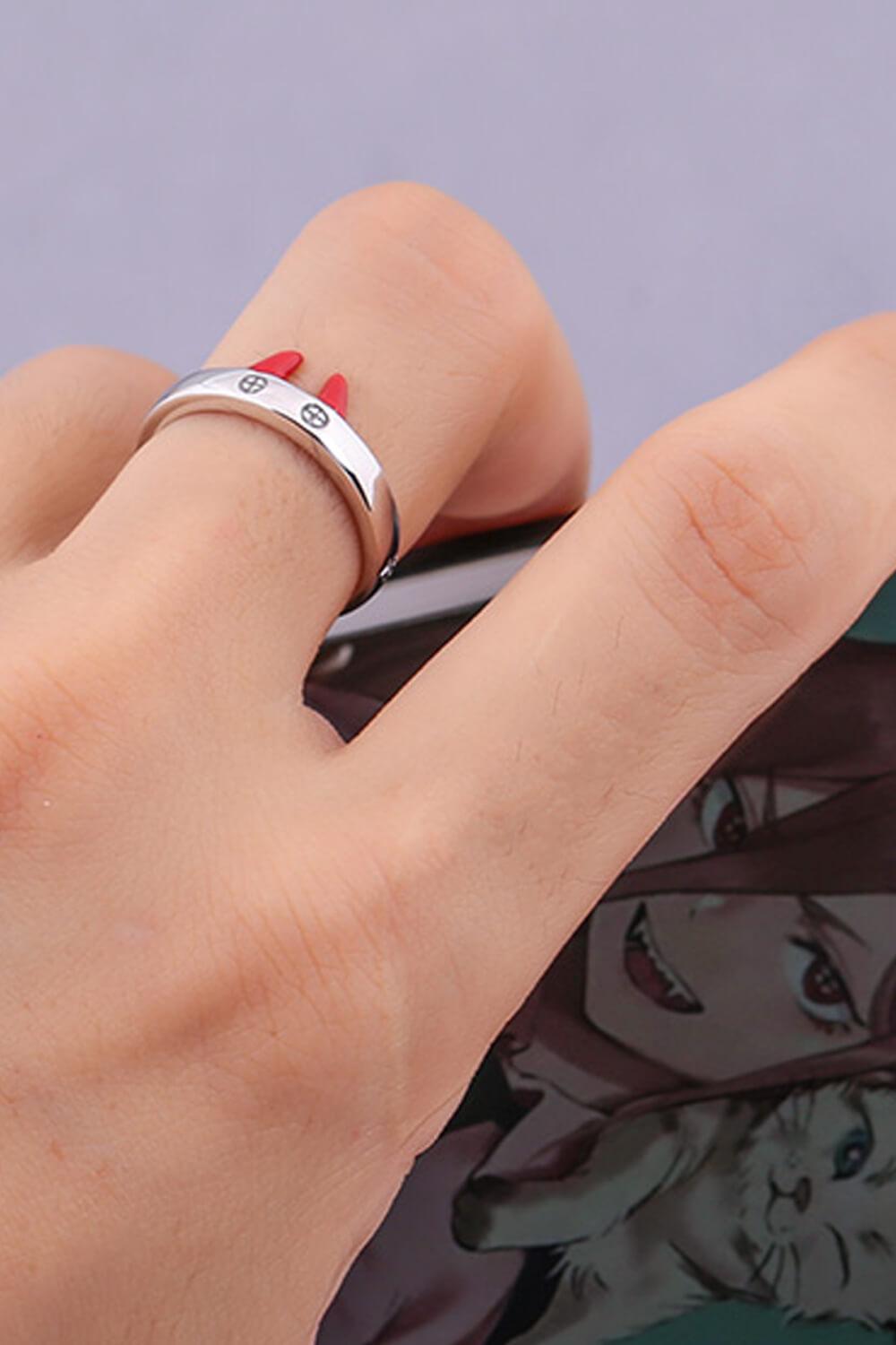 Chainsaw Man Power Horns Silver Ring