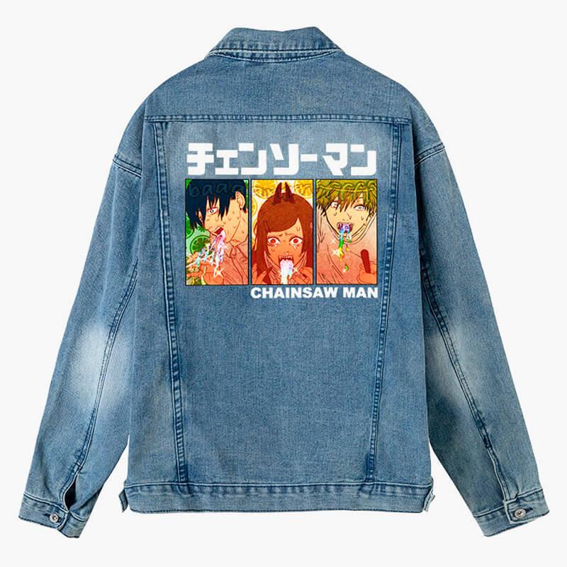 Chainsaw Man Trio Barf Denim Jacket