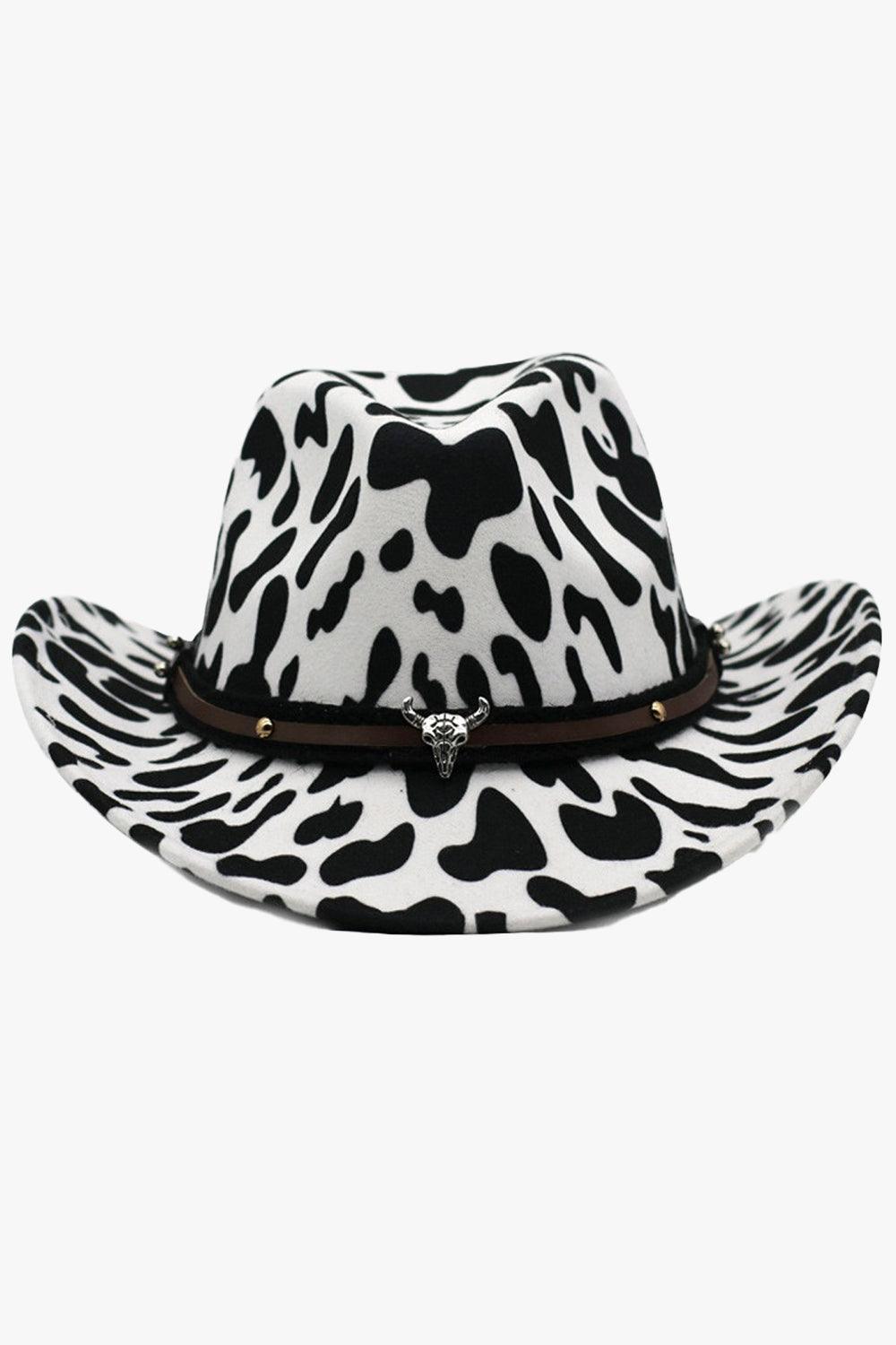 Cow Hide Pattern Western Cowboy Hat