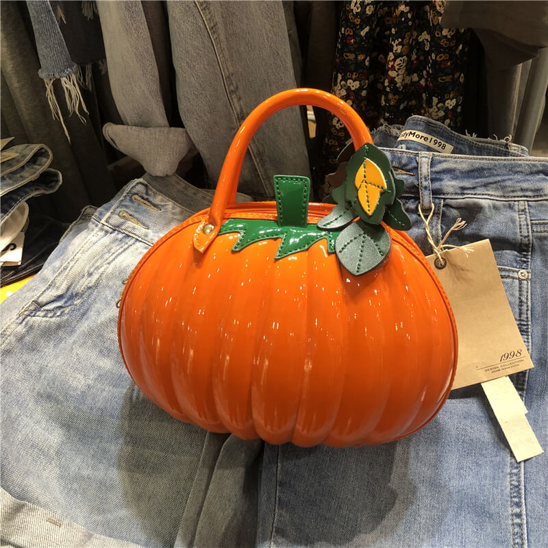 Creative Pumpkin Handbag Bright Fashion