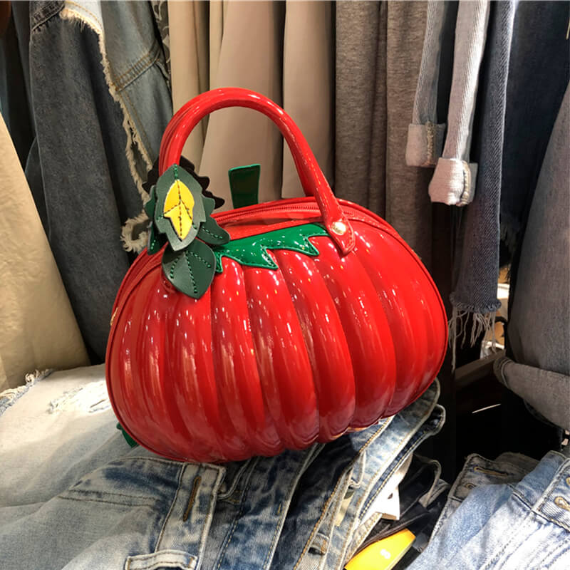 Creative Pumpkin Handbag Bright Fashion