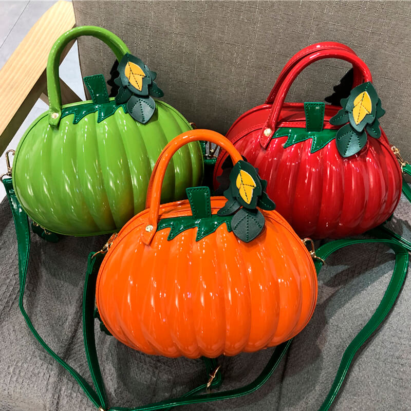 Creative Pumpkin Handbag Bright Fashion