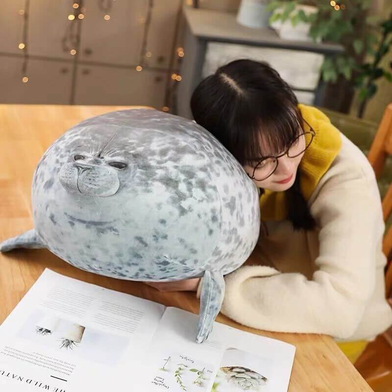 Cute Fat Seal Pup Pillow Plush Toy