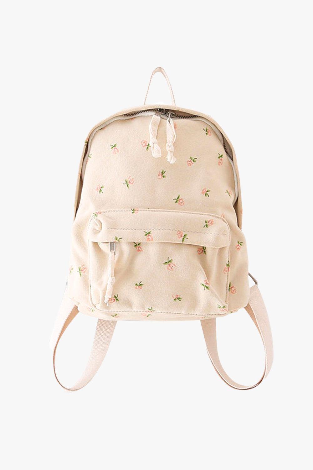 Cute Floral Soft Girl Backpack