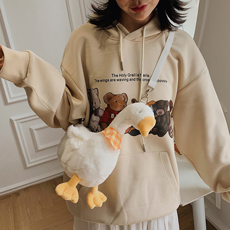 Cute Plush Duck Shoulder Bag