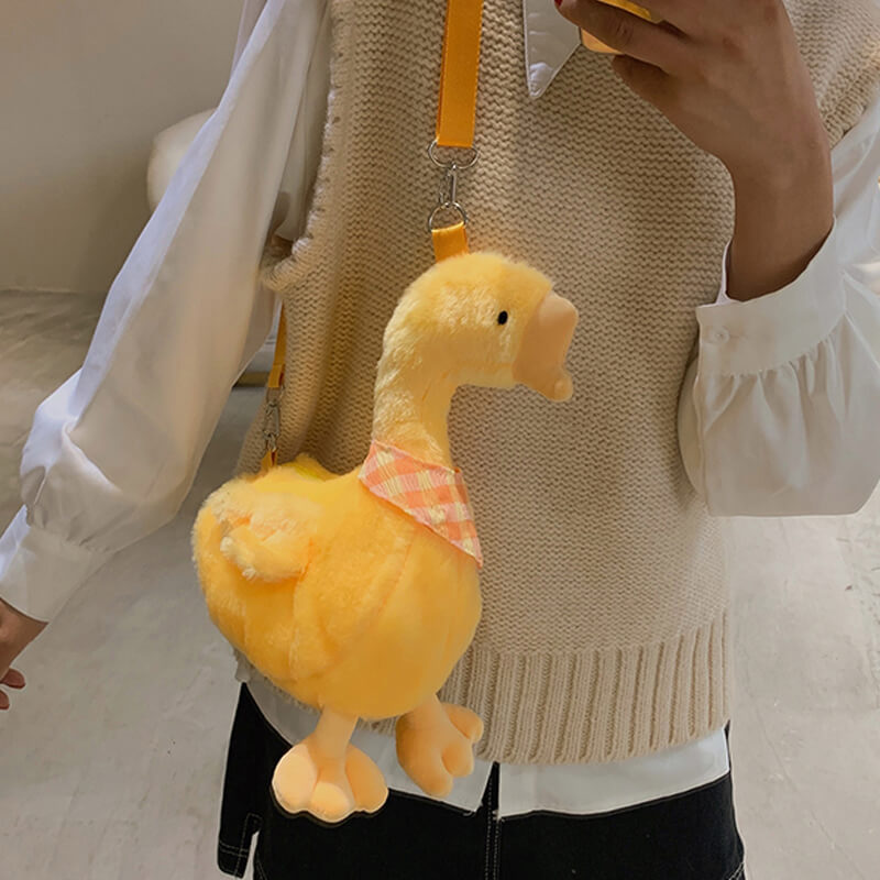 Cute Plush Duck Shoulder Bag