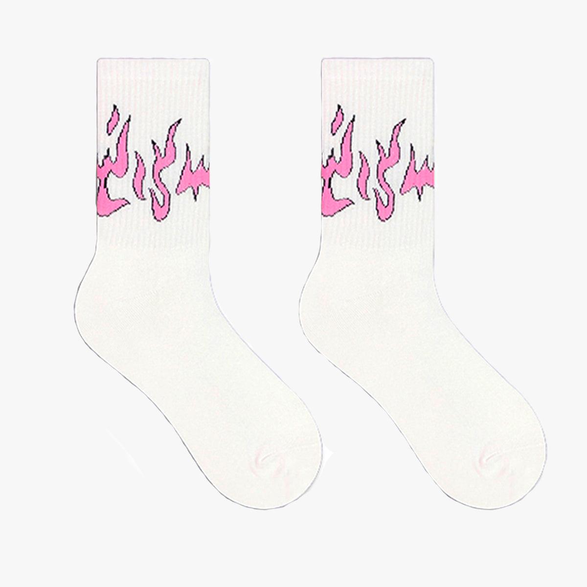 Flame Aesthetic Ankle High Socks