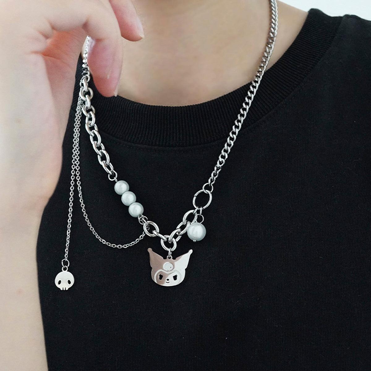 Grunge Kuromi Chain Necklace