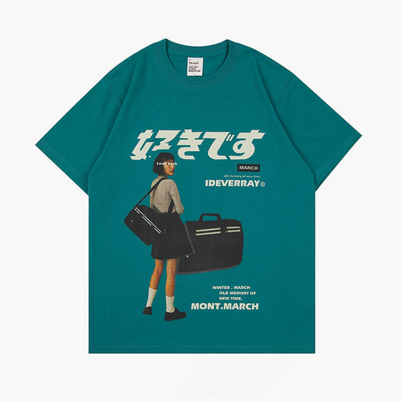 Japanese Retro Travel Girl T-Shirt