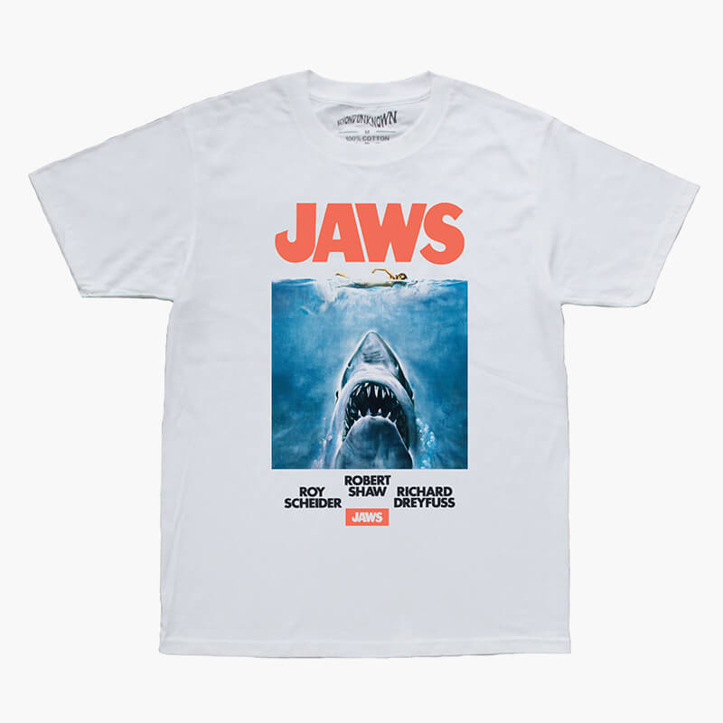 Jaws Movie Poster Shark T-Shirt Horror Aesthetic