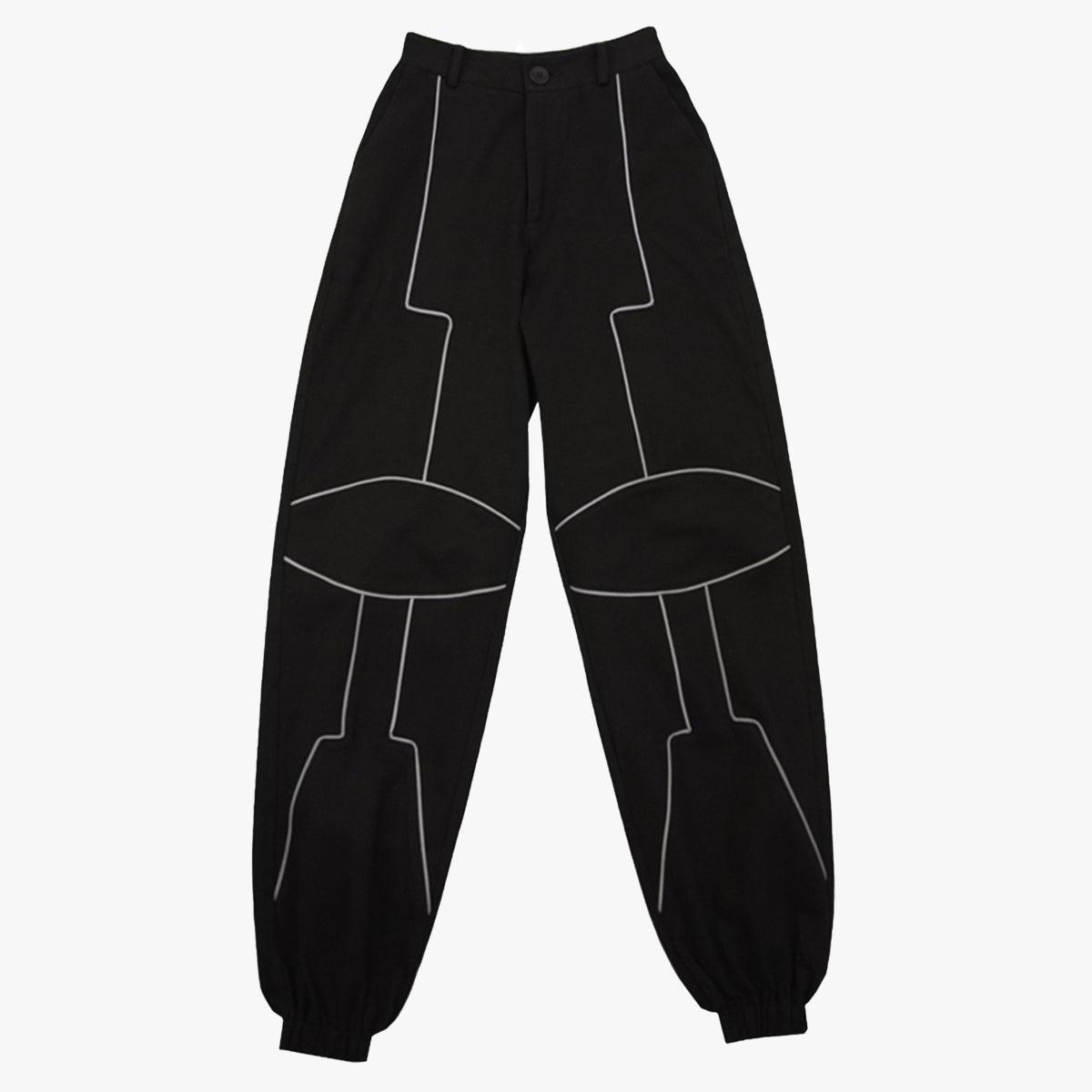 Light Reflective Lines Cyberpunk Pants