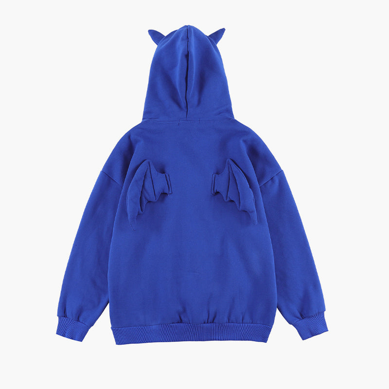 Little Devil Girl Hoodie With Wings