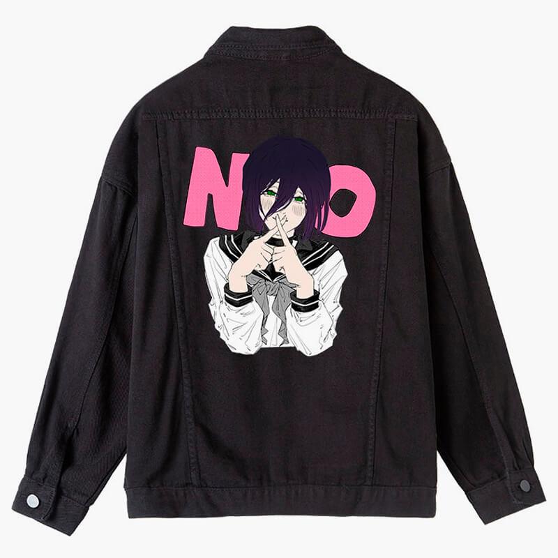 No Reze Yes Denji Chainsaw Man Aesthetic Denim Jacket