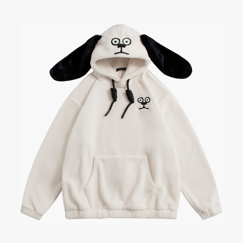 Omg Face Dog Cute Hoodie Hood Ears