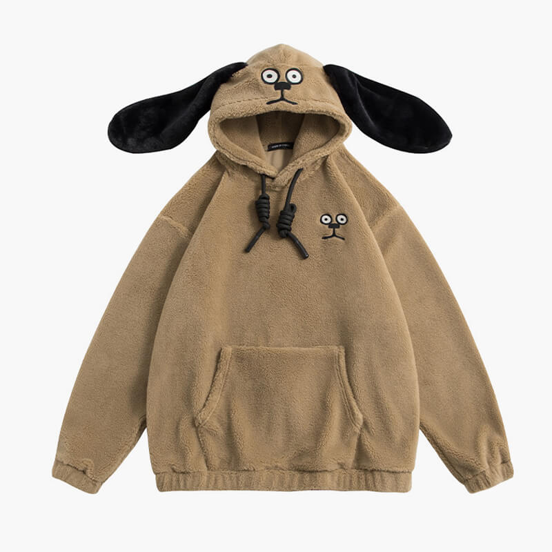 Omg Face Dog Cute Hoodie Hood Ears