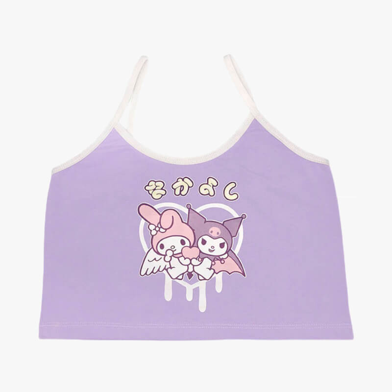 Pastel Kuromi Aesthetic Crop Top