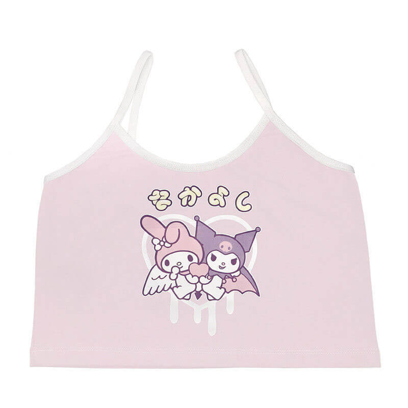 Pastel Kuromi Aesthetic Crop Top