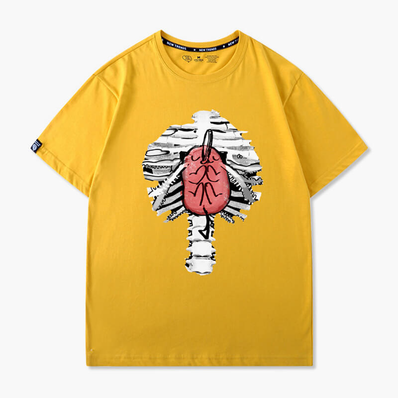 Pochita Heart Inside Ribcage T-Shirt Chainsaw Man