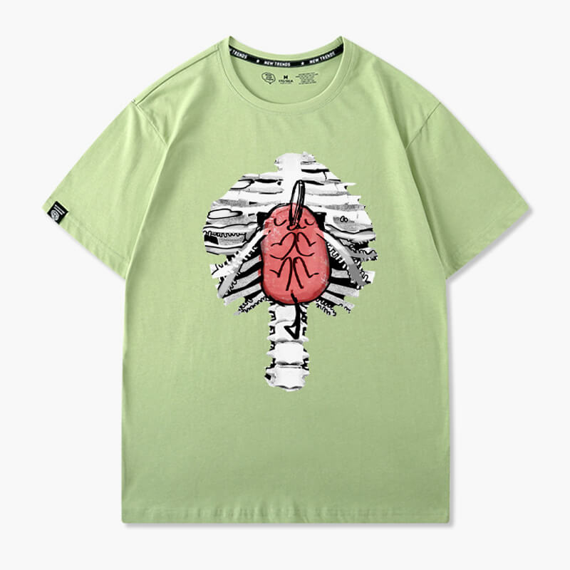 Pochita Heart Inside Ribcage T-Shirt Chainsaw Man