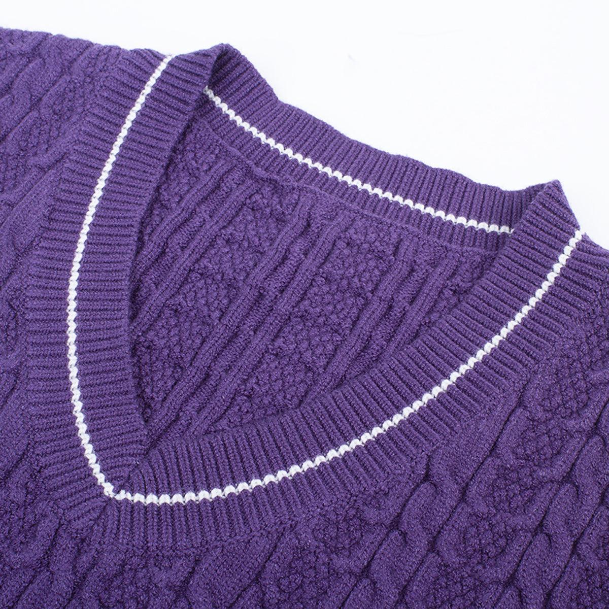 Purple Heart Knit Aesthetic Vest