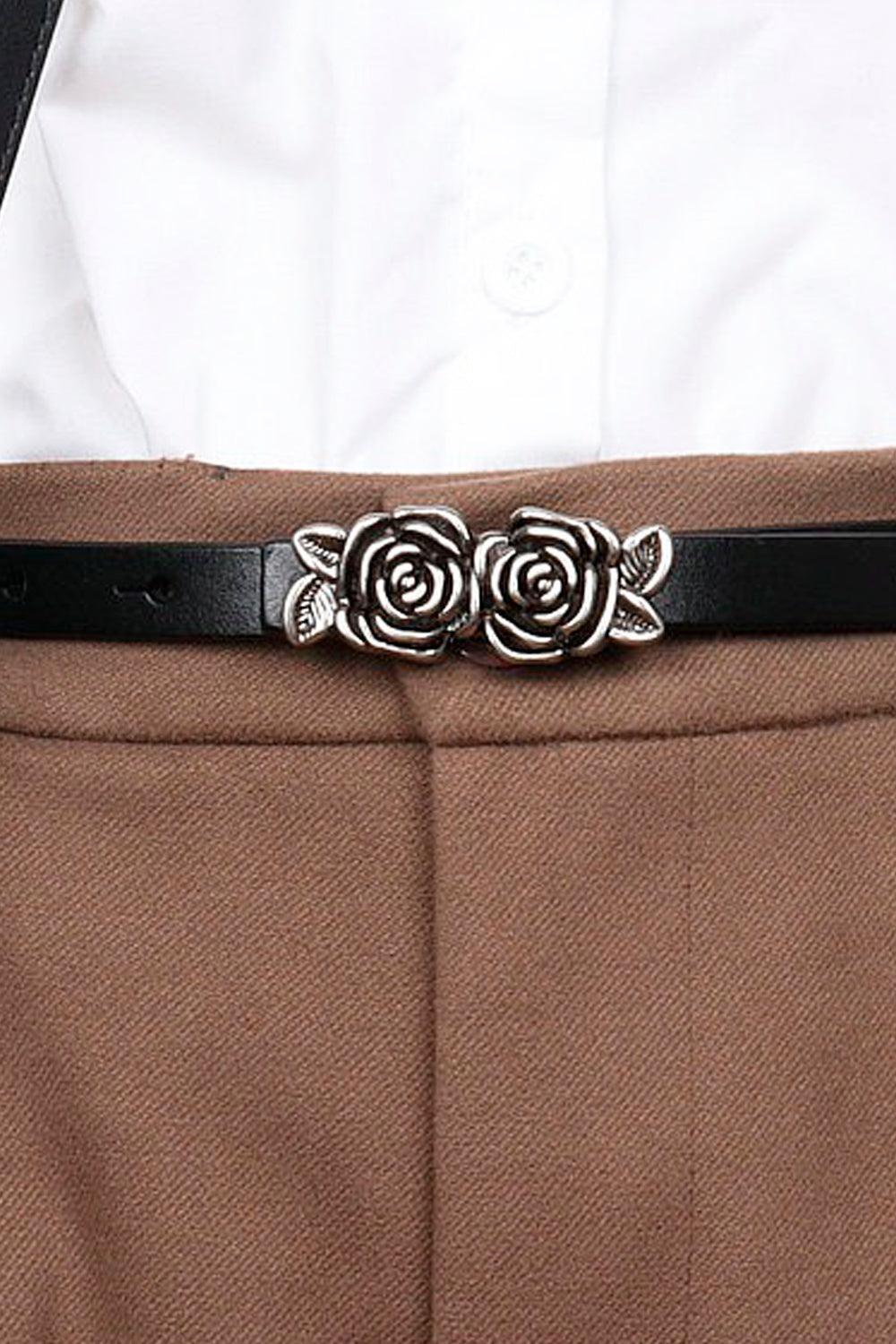 Retro Rose Buckle Aesthetic Belt