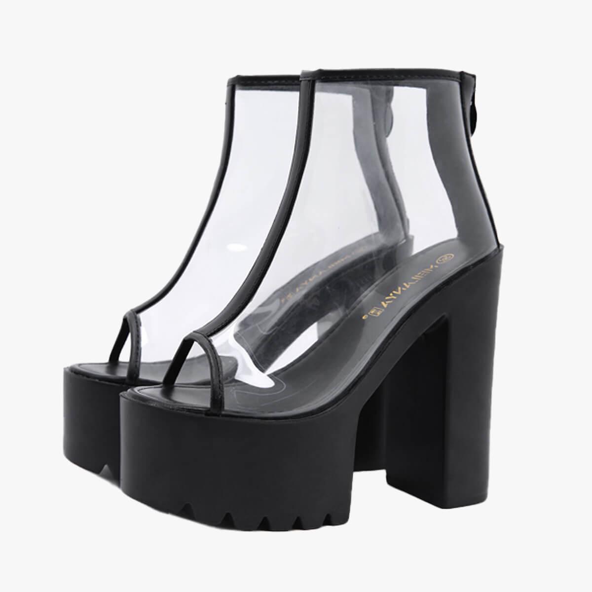 Transparent High Platform Shoes