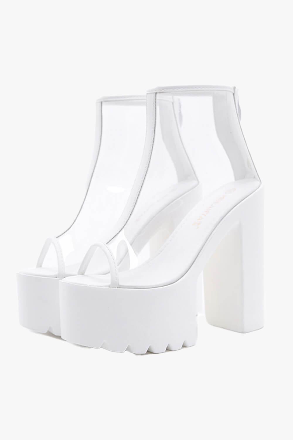 Transparent High Platform Shoes