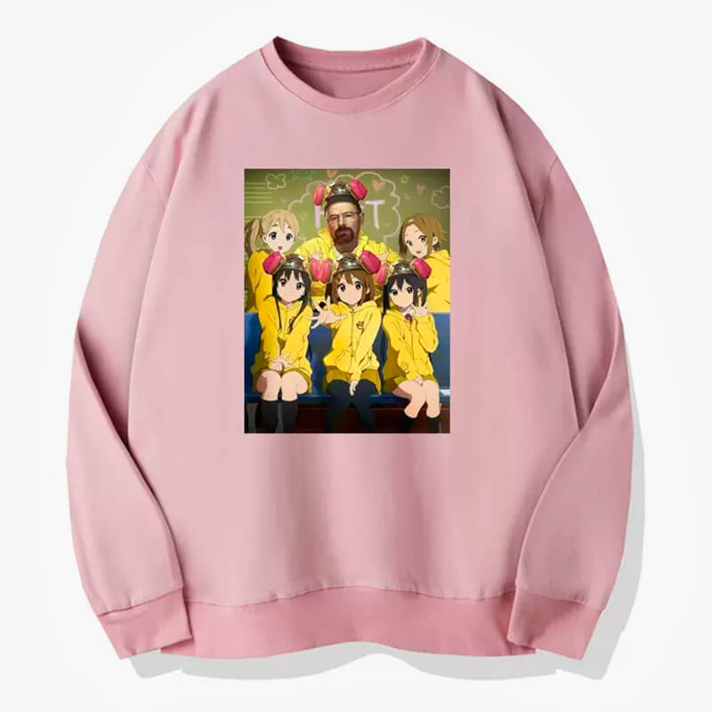 Walter White and K-On Girls Anime Sweatshirt Breaking Bad