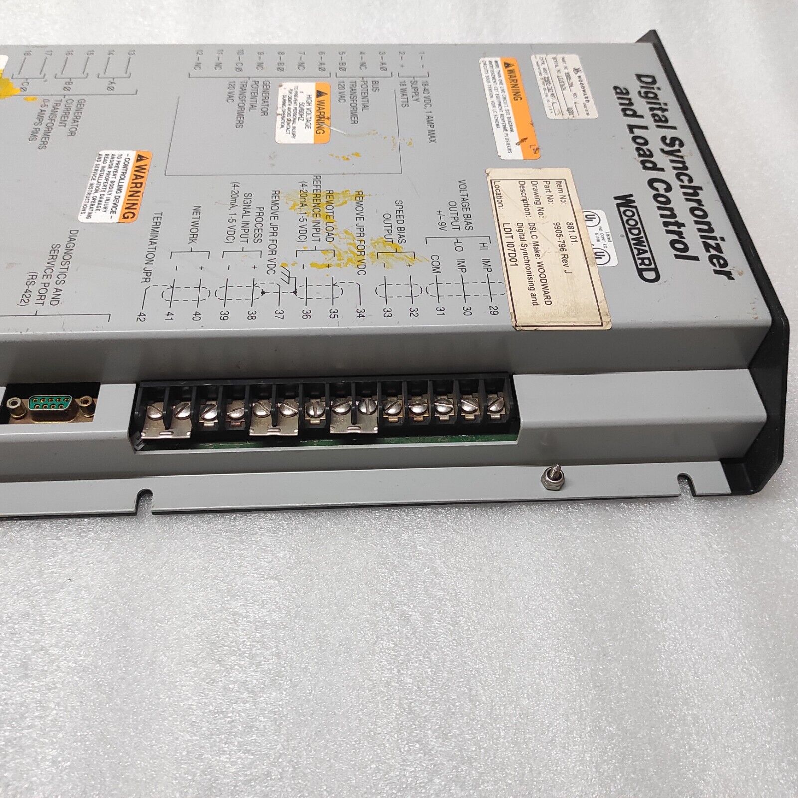 WOODWARD 9905-796 DIGITAL SYNCHRONIZER AND LOAD CONTROL