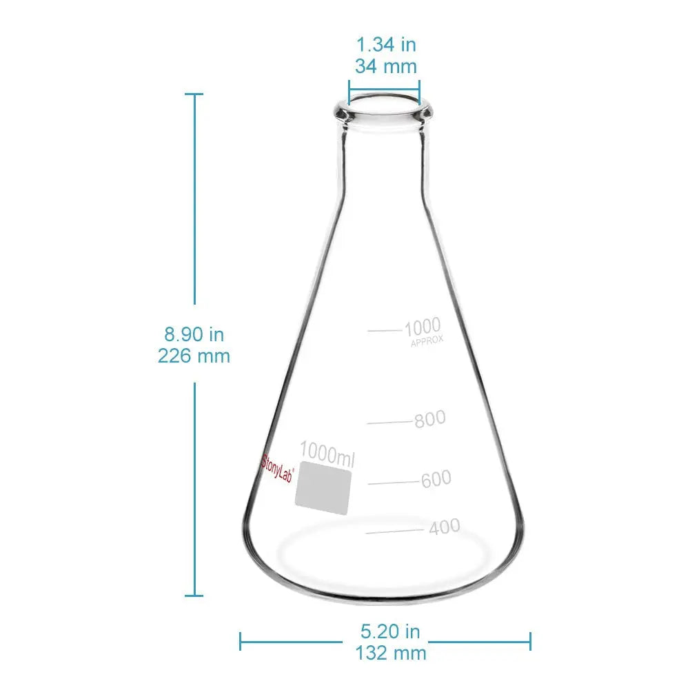 Narrow Mouth Erlenmeyer Flasks, 50-5000 ml