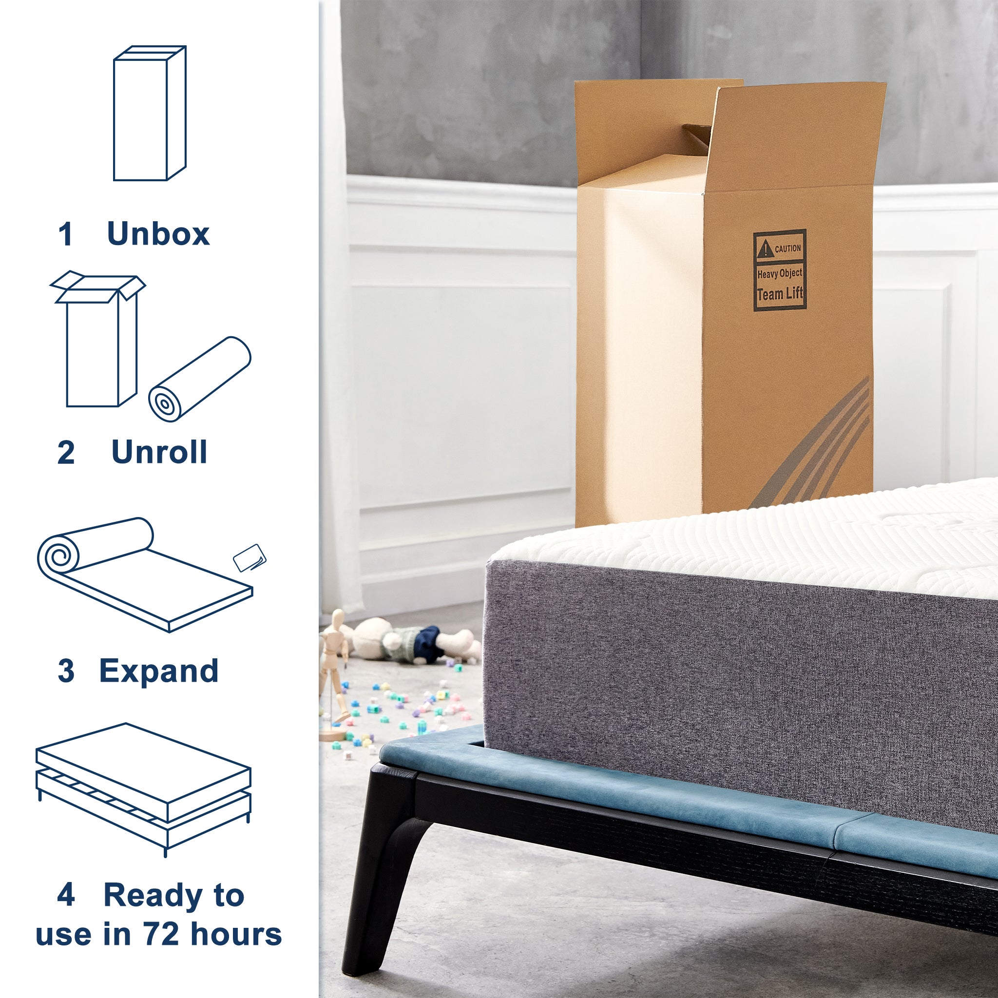 Molblly mattress easy to install