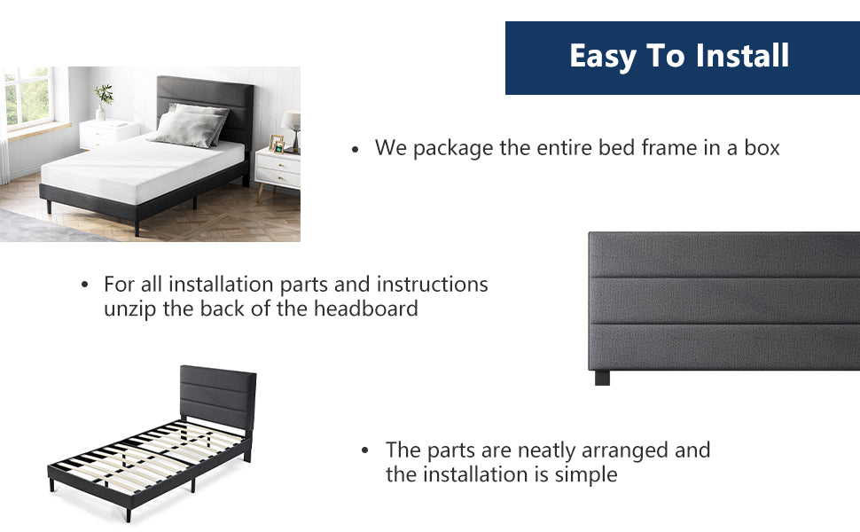 Molblly Moose Bed frame installation steps instructions
