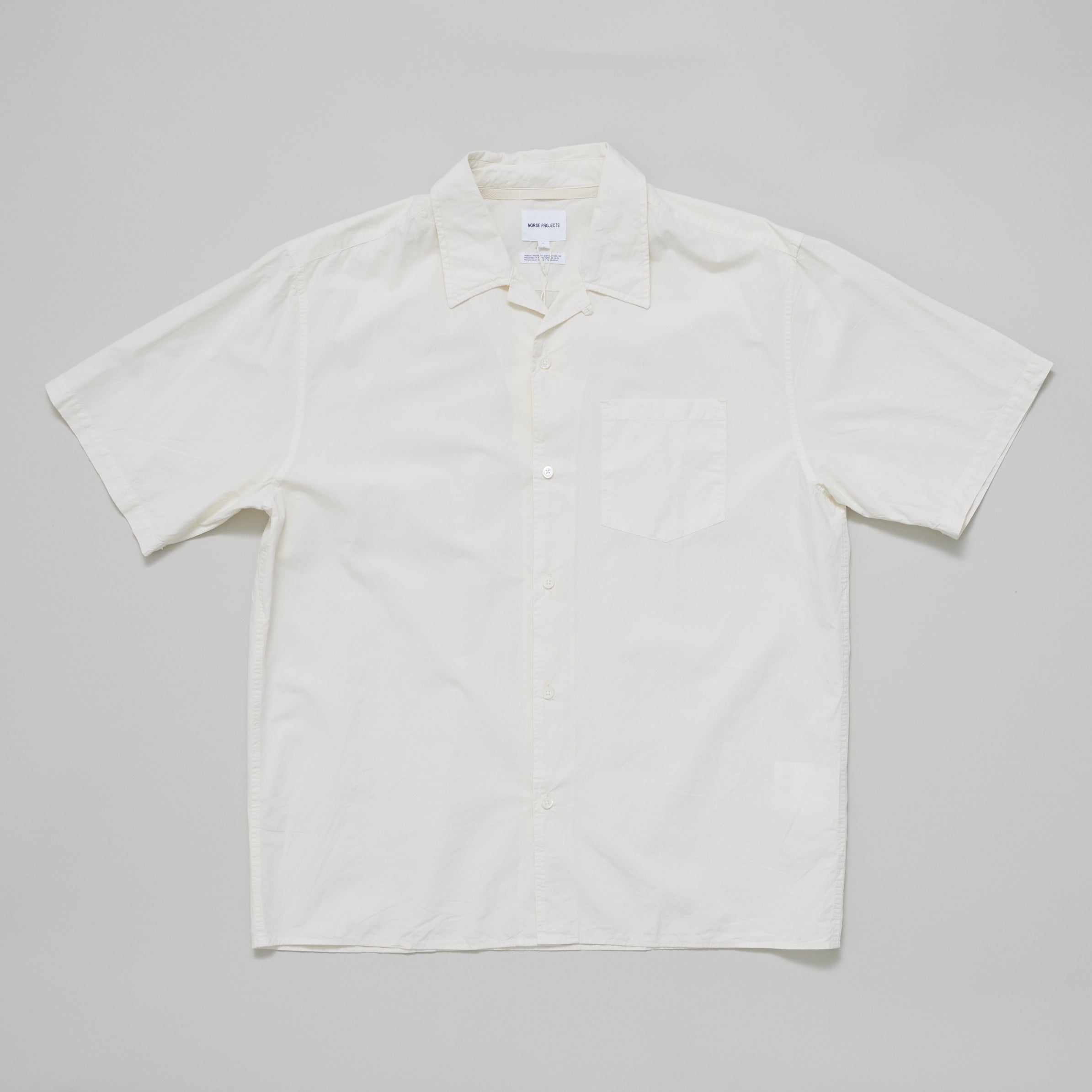 Carsten Cotton Tencel Shirt (Enamel White)