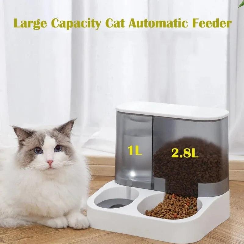 Large Capacity Automatic Cat Food & Water Dispenser