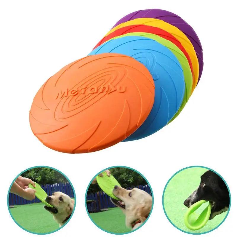 Silicone Dog Flying Disk Toy for Interactive Training