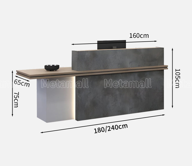 受付カウンター 受付台 おしゃれ エントランス受付 左タイプ、右タイプ JDT-M-008 metamall