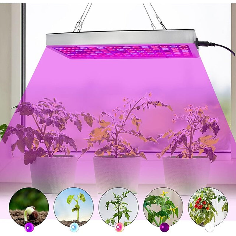 UV IR Grow Light for Indoor Plants LED Plant Growing Light Full Spectrum 45W 144LED Beads Energy Saving 85-265V Greenhouse Hydroponic Vegetable Flower