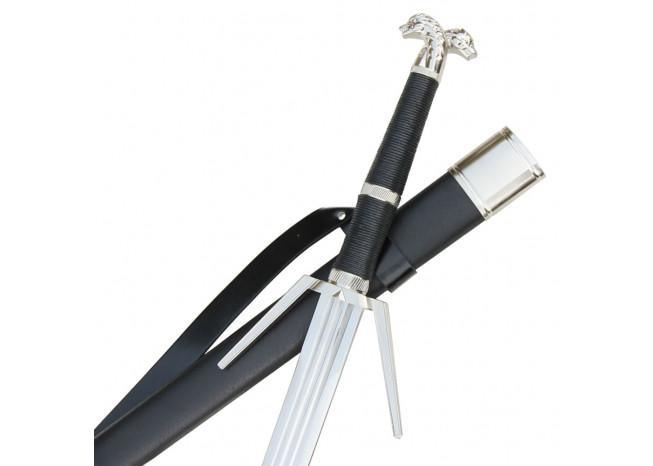 WITCHER Rivian Warrior Silver White Wolf Sword
